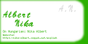 albert nika business card